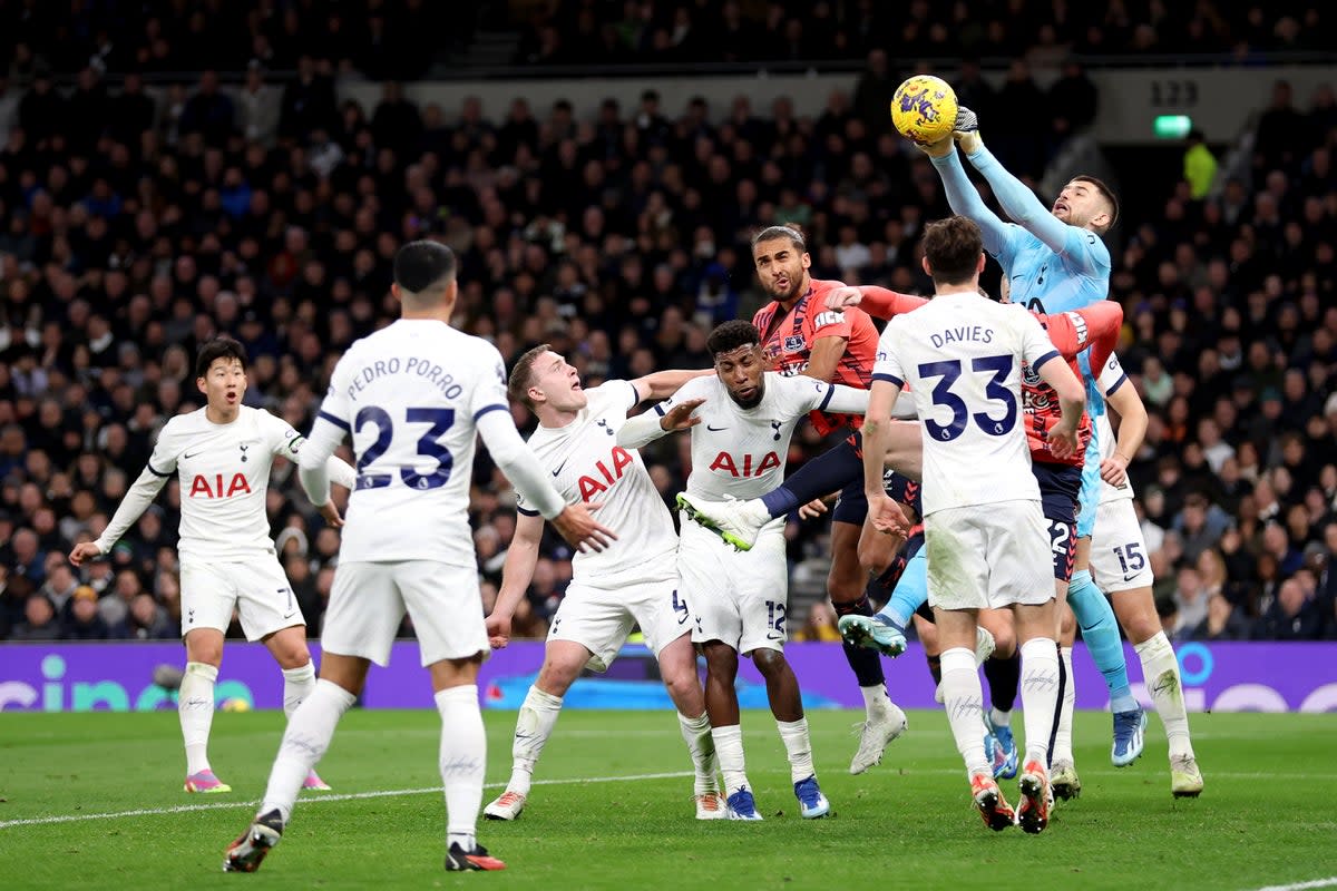 Guglielmo Vicario punches clear for Spurs as Everton push for goals (Getty Images)