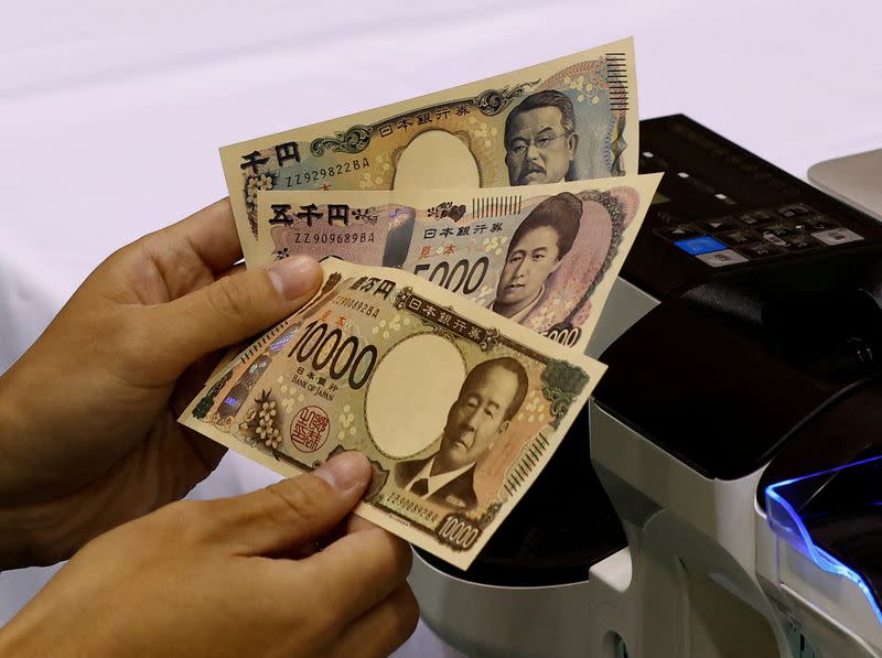 FILE PHOTO: Japanese yen media event in Tokyo