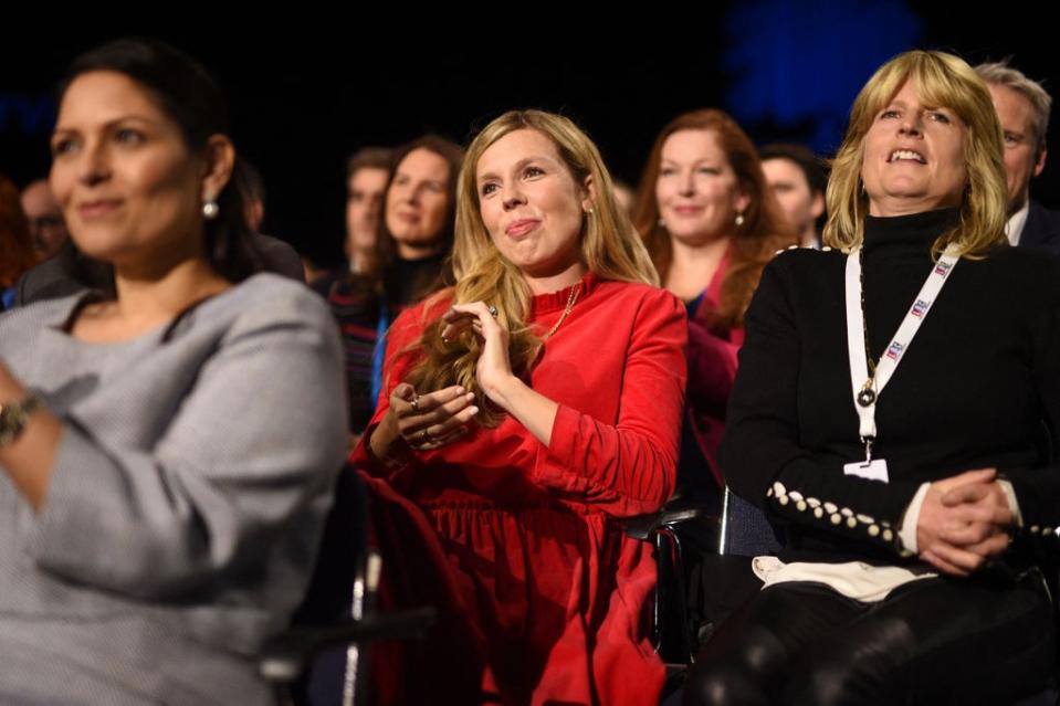 Carrie Johnson is team green (AFP via Getty Images)