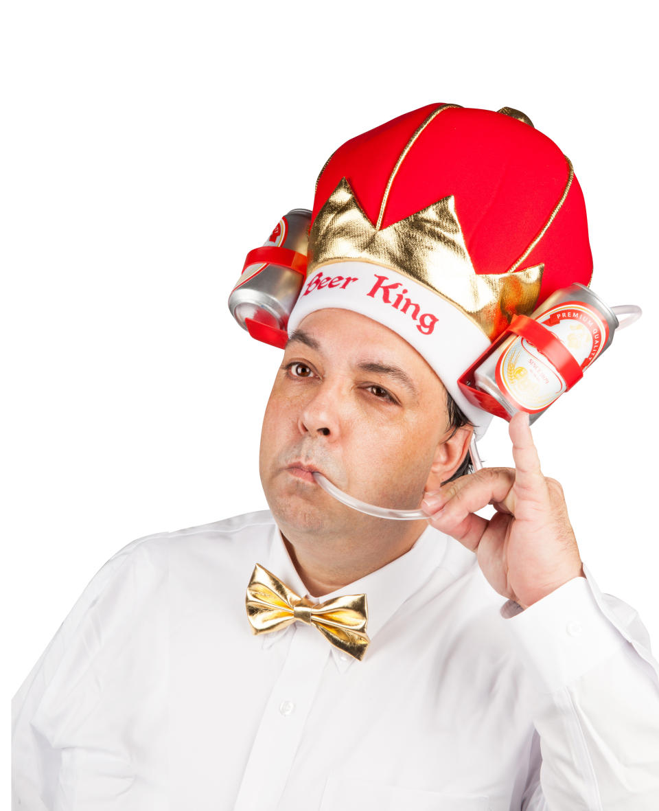 Every man is the king of his castle, but only a few lucky ones get a crown like this. The <a href="http://www.kotulas.com/deals/gifts-and-gags/gag-gifts/big-mouth-inc.-beer-king-drinking-hat" target="_blank">Beer King Crown</a> holds two beers -- perfect for the father who gets drunk with power.<br />