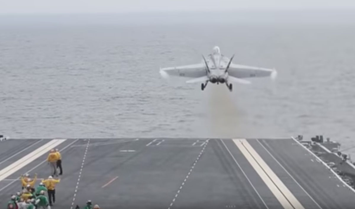 Watch The Navy's Newest, Most Sophisticated Aircraft Carrier Land And  Launch Its First Aircraft