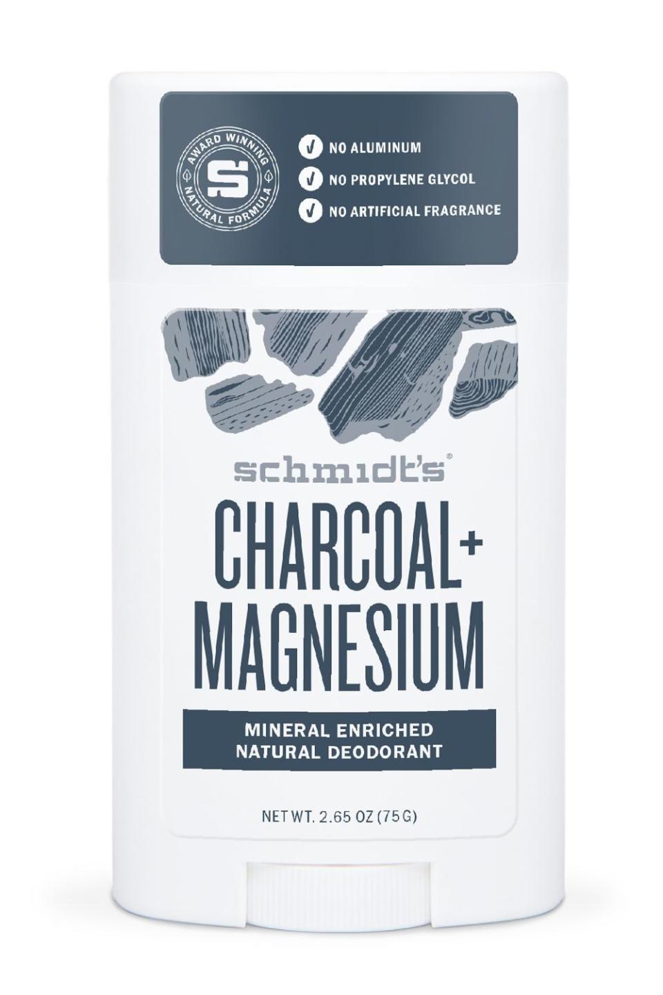 <p><a href="https://go.redirectingat.com?id=74968X1596630&url=https%3A%2F%2Fwww.target.com%2Fp%2Fschmidt-39-s-charcoal-magnesium-aluminum-free-natural-deodorant-stick-2-65oz%2F-%2FA-52735107&sref=https%3A%2F%2Fwww.harpersbazaar.com%2Fbeauty%2Fhealth%2Fg60141967%2Fbest-deodorant-brands%2F" rel="nofollow noopener" target="_blank" data-ylk="slk:Shop Now;elm:context_link;itc:0;sec:content-canvas" class="link ">Shop Now</a></p><p>Schmidt's</p><p>target.com</p><p>$6.99</p>