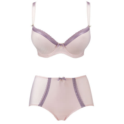 <a href="http://www.freyalingerie.com" rel="nofollow noopener" target="_blank" data-ylk="slk:Freya Ashlee Candy moulded plunge bra: £34, high waisted brief: £12.50;elm:context_link;itc:0;sec:content-canvas" class="link "><b>Freya Ashlee Candy moulded plunge bra: £34, high waisted brief: £12.50 </b></a>