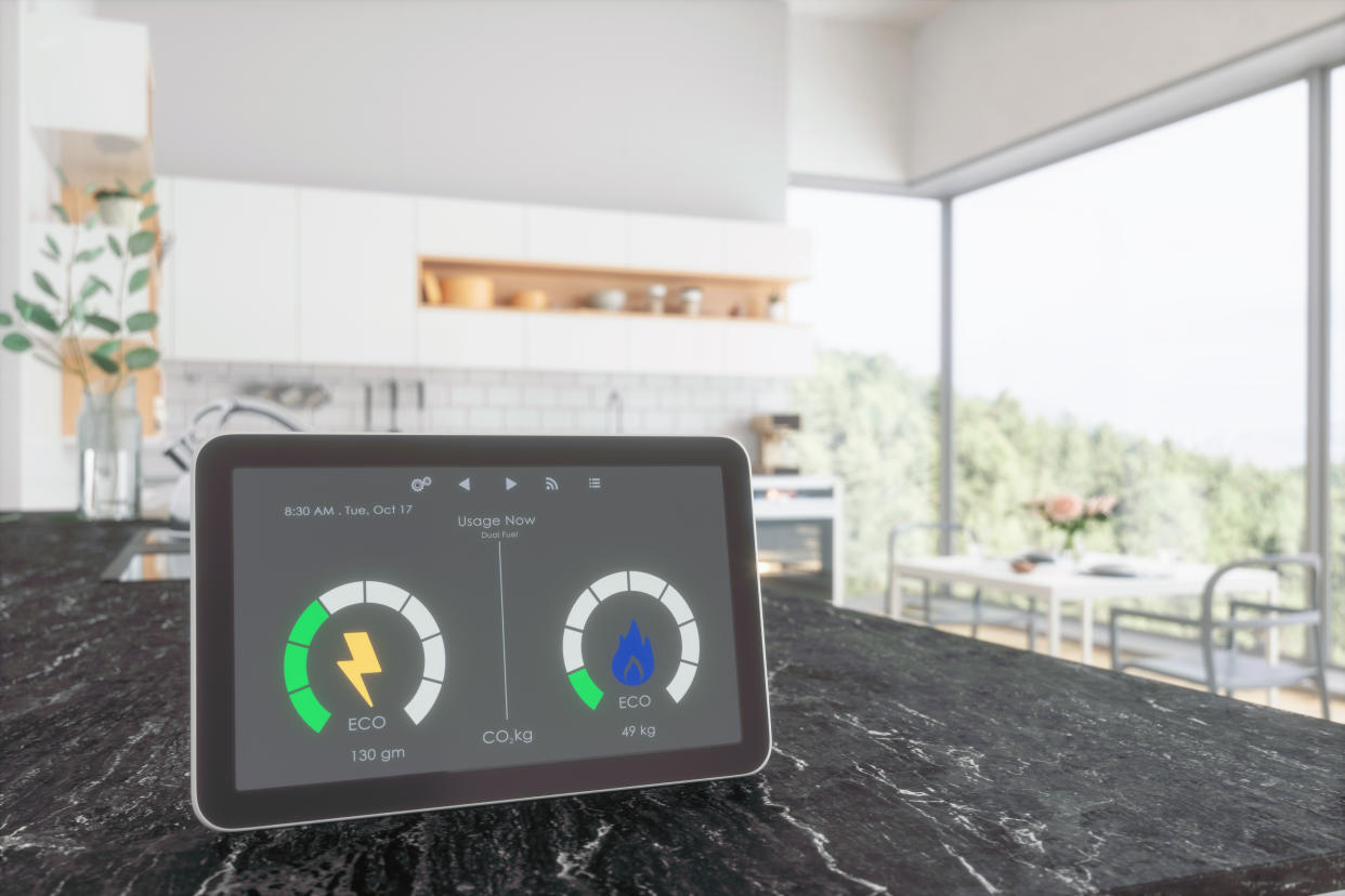 Home energy smart meter in Kitchen