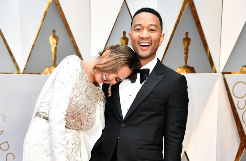 Chrissy Teigen looked like she was sleeping during Casey Affleck’s Oscar win, and the internet has theories