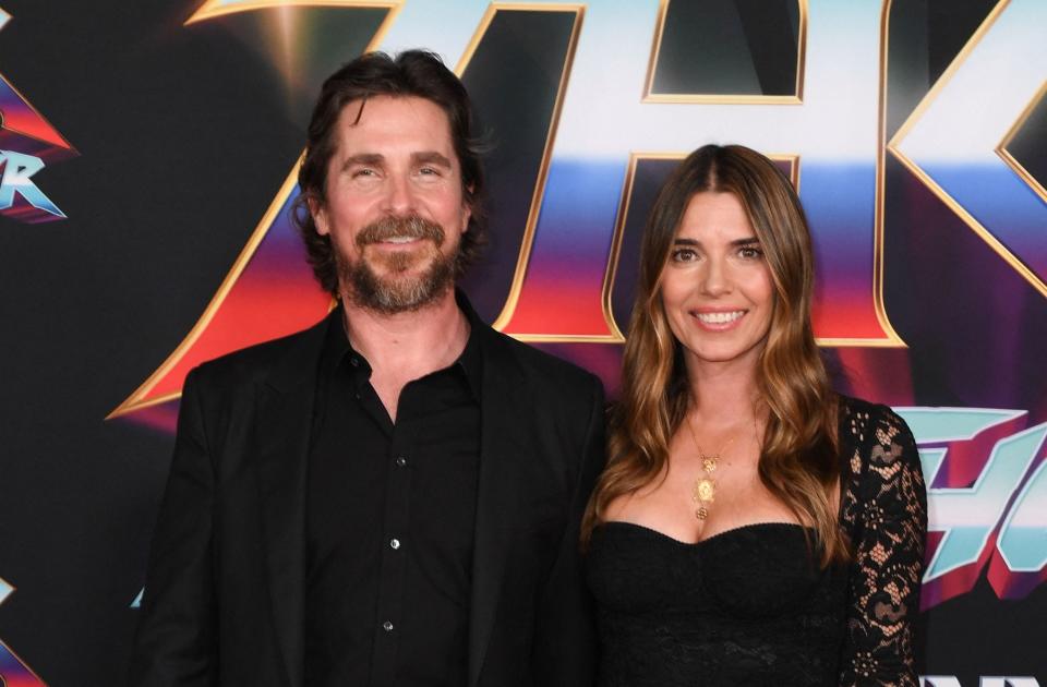Christian Bale and his wife Sibi Blazic  "Thor: Love And Thunder."