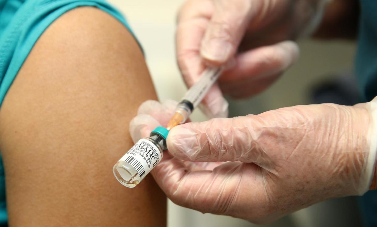 <span>Health experts are urging Australians to ensure they have had two doses of the measles vaccine. An alert for the disease has been issues in western Sydney. </span><span>Photograph: Fiona Goodall/Getty Images</span>