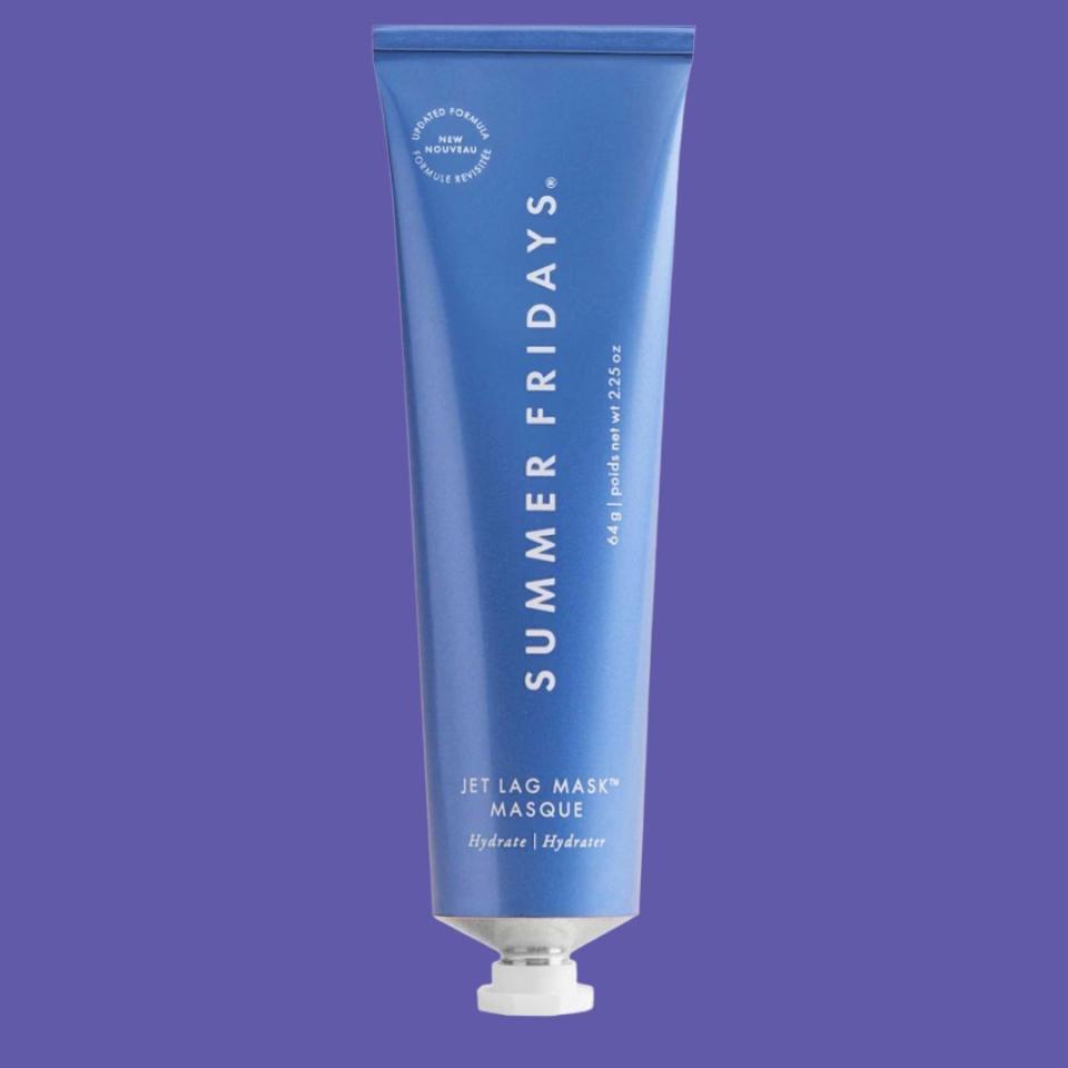 Richards said that she takes in-flight skin care very seriously and that this blot-off moisturizing mask by Summer Fridays is a good alternative to the rinse-off face masks she used to do on flights prior to COVID-19.Packed with effective hydrators and antioxidants, this nourishing mask is applied directly to clean skin then left on for 10 minutes before being blotted off with a tissue — no rinsing needed. It's also available in a smaller size, perfect for travel.You can buy the blot-off face mask from Sephora for $26. 