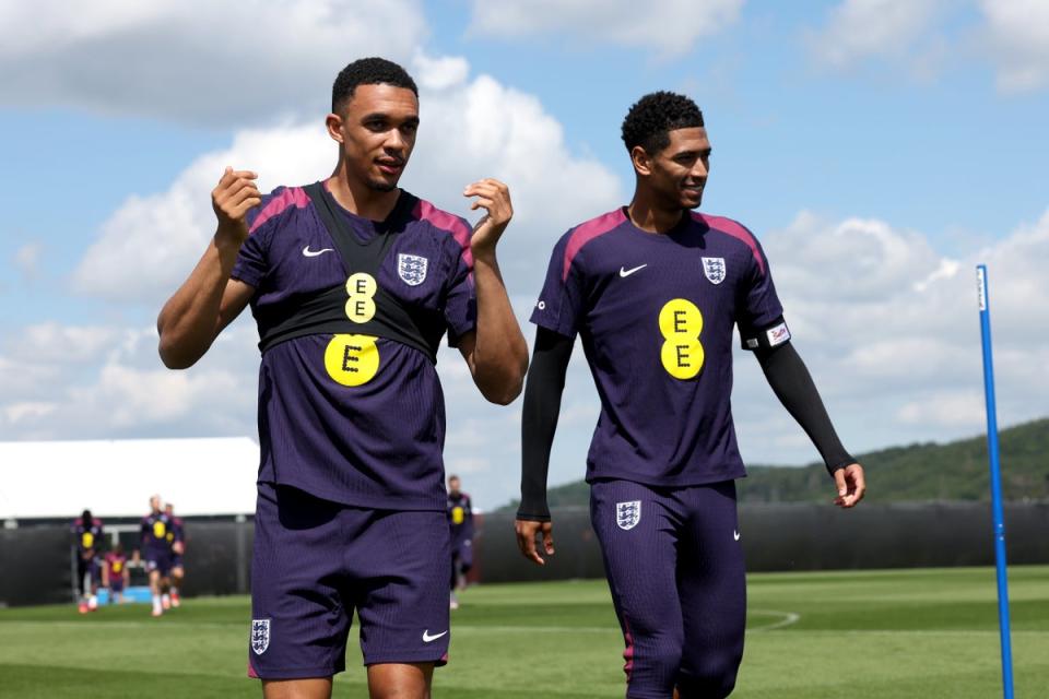 Trent Alexander-Arnold with Jude Bellingham (The FA via Getty Images)