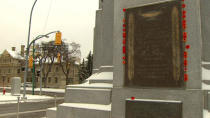 The cenotaph in downtown Winnipeg is a focal point for Remembrance Day observations. 