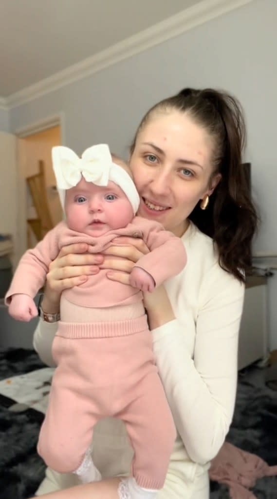 Maisie Beth, 22, gave birth to her daughter, Isabelle last September. Caters News Agency