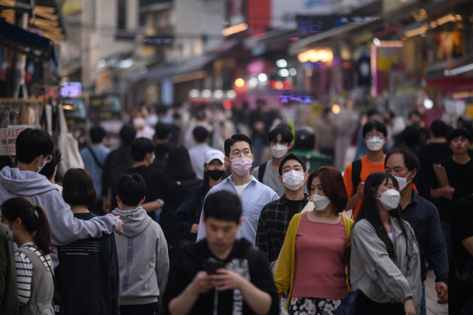 Image: The Hongdae district of Seoul (Ed Jones / AFP - Getty Images)