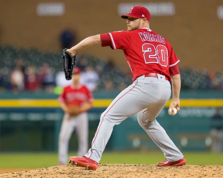 Bud Norris is dinged, so Cam Bedrosian should reclaim the ninth.