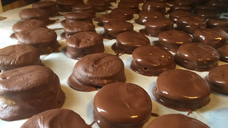 Chocolate covered Ritz crackers