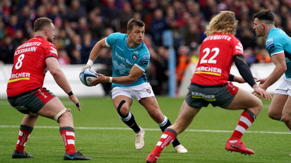 Three Premiership matches took place this Sunday, with Leicester Tigers, London Irish, and Bristol Bears notching up important victories over Gloucester, Sale Sharks and Harlequins, respectively. Credit: Alamy
