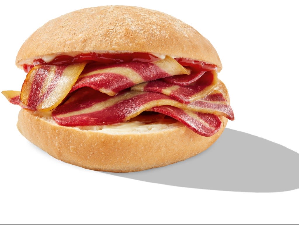 Greggs vegan bacon breakfast roll (Greggs)