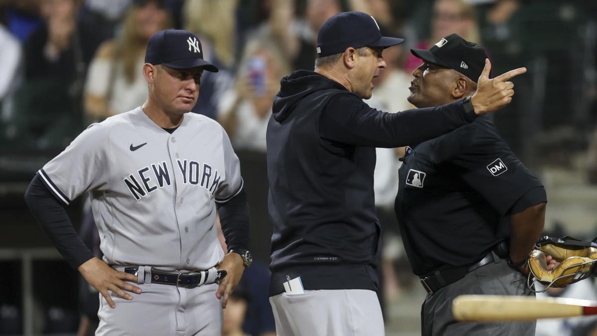 Video showed what was said in exchange between Aaron Boone and umpires