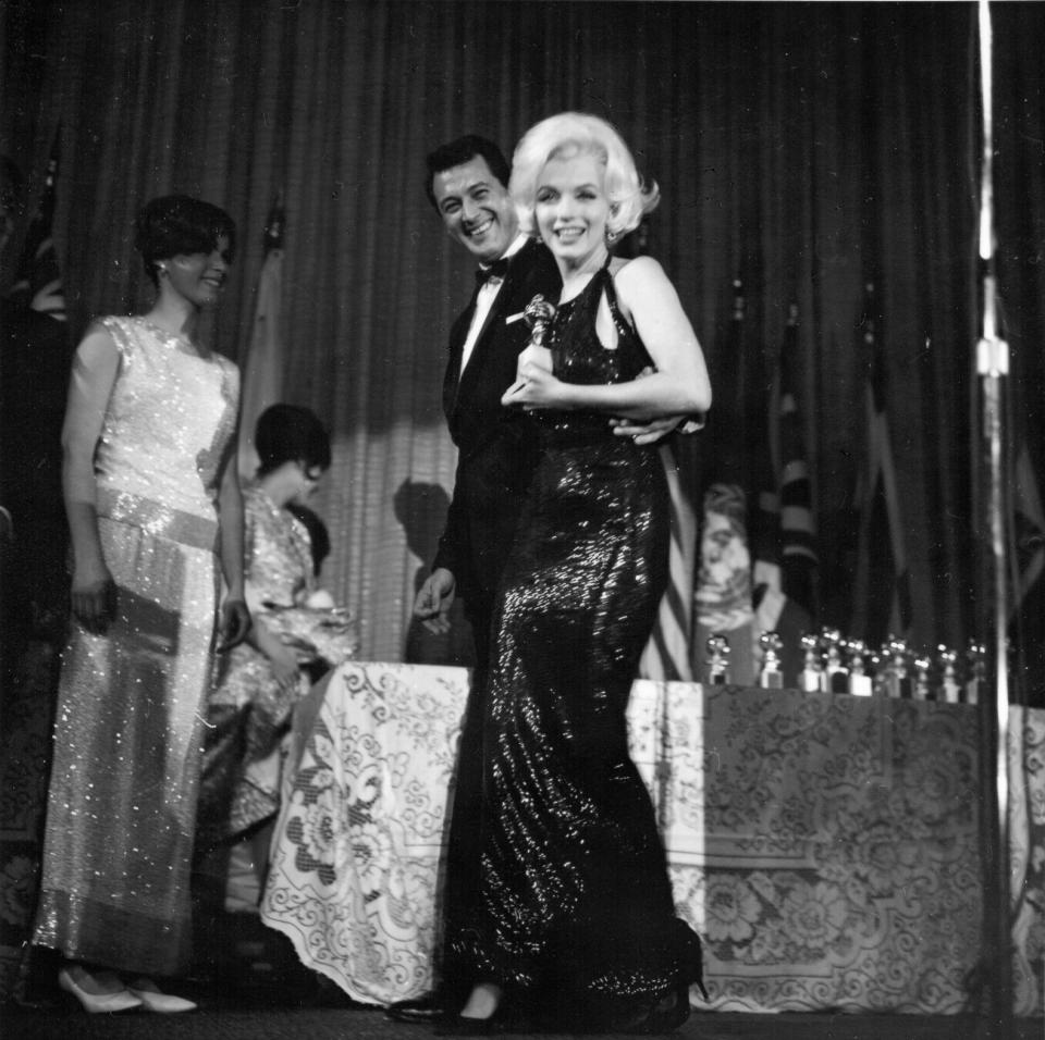 Marilyn Monroe at the 1962 Golden Globes.