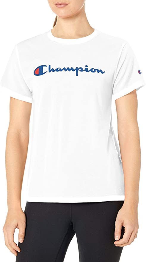 champions women's logo t-shirts