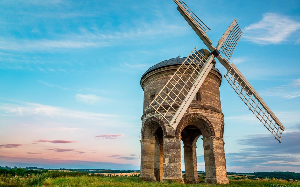Chesterton Windmill, perched on a hilltop overlooking southern Warwickshire - This content is subject to copyright.