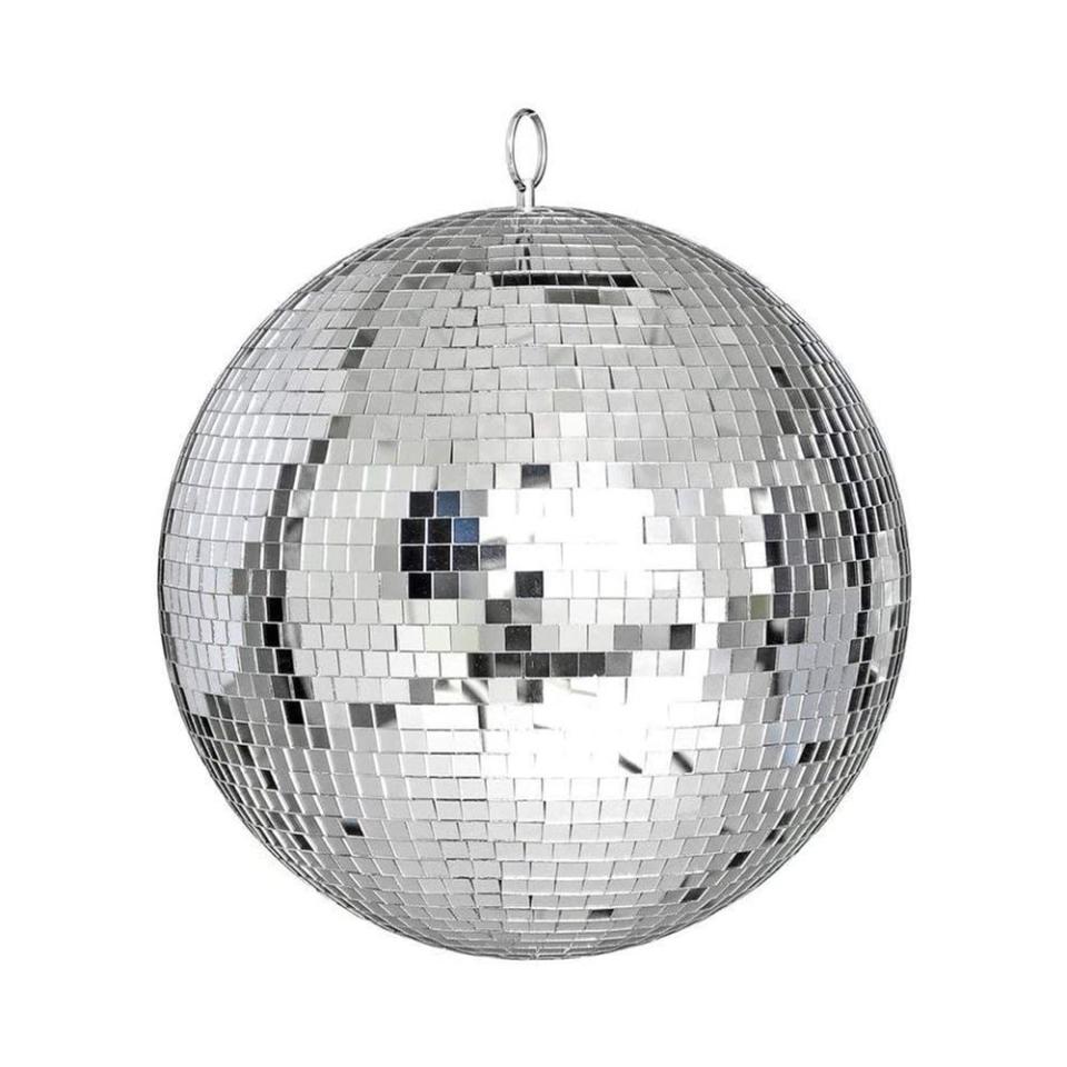 <p><a href="https://www.amazon.com/Alytimes-Mirror-Disco-Ball-Decorations/dp/B07K79R8M4/ref=mp_s_a_1_3?keywords=disco+ball&qid=1686178065&refinements=p_72%3A1248939011&rnid=1248937011&s=musical-instruments&sr=1-3&tag=syn-yahoo-20&ascsubtag=%5Bartid%7C10051.g.44121421%5Bsrc%7Cyahoo-us" rel="nofollow noopener" target="_blank" data-ylk="slk:Shop Now;elm:context_link;itc:0;sec:content-canvas" class="link ">Shop Now</a></p><p>Mirror Disco Ball </p><p>amazon.com</p><p>$16.19</p>