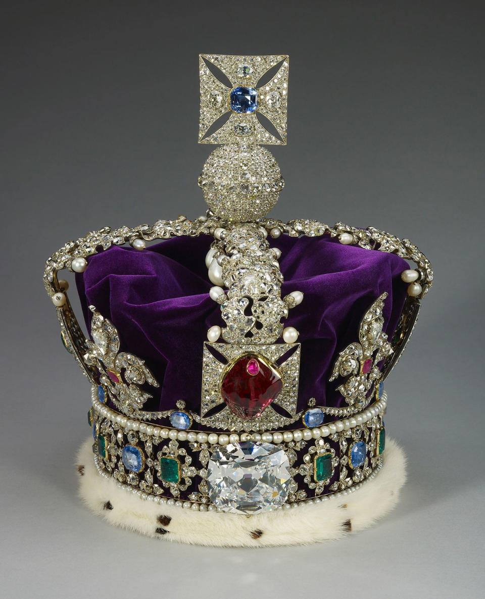 <p>The highly recognizable crown is traditionally worn at state ceremonies like the State Opening of Parliament. The King is expected to change into it after the crowning with St. Edward's Crown, as his mother <a href="https://people.com/tag/queen-elizabeth/" rel="nofollow noopener" target="_blank" data-ylk="slk:Queen Elizabeth;elm:context_link;itc:0;sec:content-canvas" class="link ">Queen Elizabeth</a> did at her coronation in 1953. </p> <p>"State crowns are worn more frequently, and sometimes need to be repaired. Also, tastes change and different ones have been ordered over time. Queen Victoria's was repaired several times, and that was replaced with the current one made in 1937," Farris tells PEOPLE, but it "contains many historic jewels which have histories of their own." </p> <p>Chief among those is Cullinan II diamond set in the band. Weighing a whopping 317.4 carats, "It is only the second-largest stone cut from the original Cullinan diamond which was 3,106 carats when it was found," the historian says.</p> <p>The gem was given to King Edward VII by the South African Transvaal Colony in 1907, and the complicated history will be explored in the new exhibit at the Tower of London. </p>