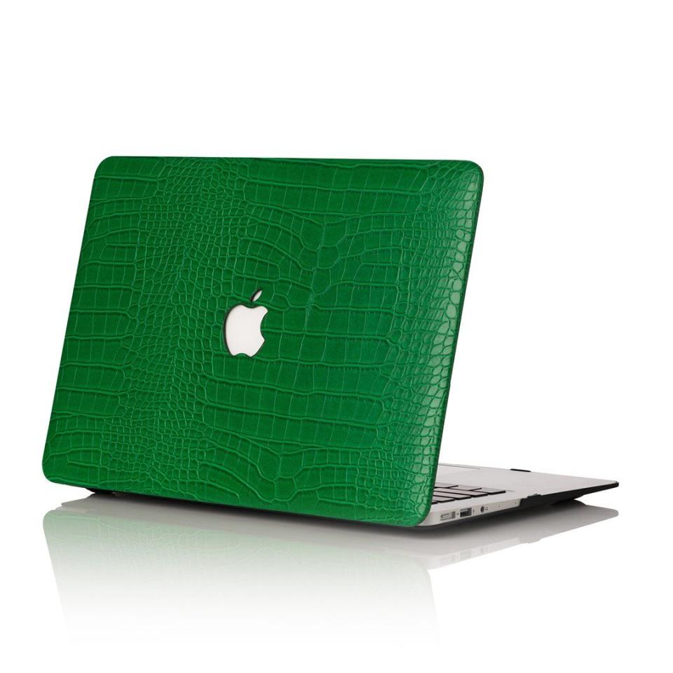 Emerald Faux Crocodile MacBook Case