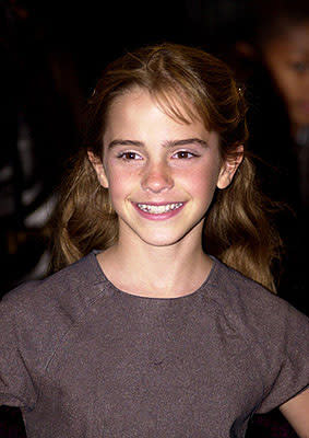 Emma Watson at the London premiere of Warner Brothers' Harry Potter and The Sorcerer's Stone