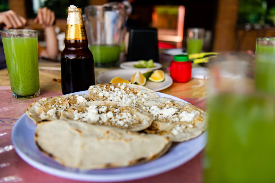 <p>Photo: Bruno Long</p><p> Lunch time after a massive descent into one of the local towns. Fresh local cuisine made-to-order.</p>