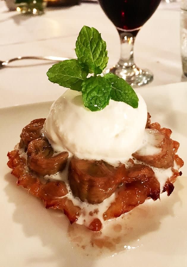 A banana tart served with ice cream is the perfect end to any meal. Source: Supplied