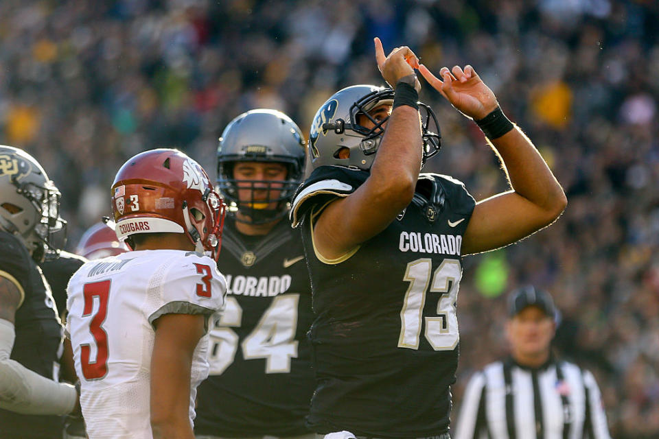 Colorado won its ninth game on Saturday and put itself in a position to win the Pac-12 South title. (Getty)