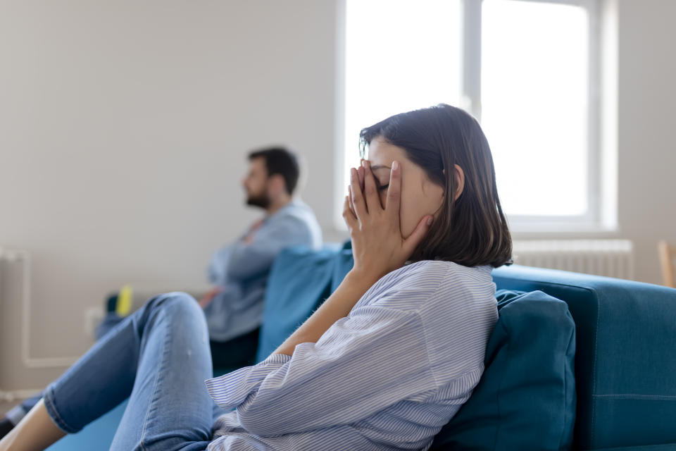 Couple after argument, to represent gaslighting. (Getty Images)