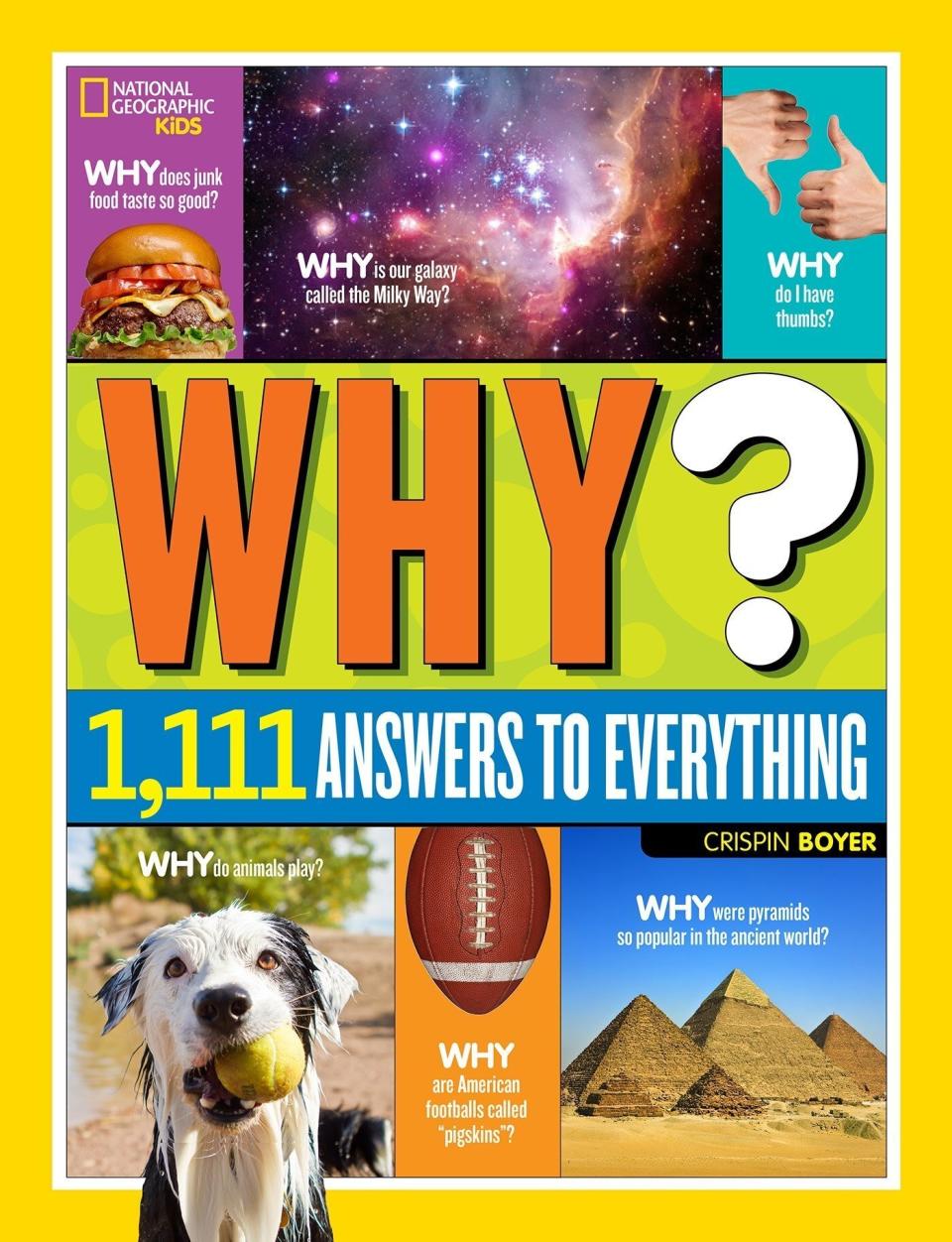The No. 1 question asked by all children is &ldquo;why?&rdquo;&nbsp; So why not give them all the answers with this &ldquo;<strong><a href="https://amzn.to/2XtXDsu" target="_blank" rel="noopener noreferrer">National Geographic Kids Why Book</a>.</strong>"&nbsp;It answers all their questions so you don&rsquo;t always have to. <strong><a href="https://amzn.to/2XtXDsu" target="_blank" rel="noopener noreferrer">Get it on Amazon</a></strong>.