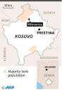 Map of Kosovo locating Mitrovica, where a leading Kosovo Serb politician was killed