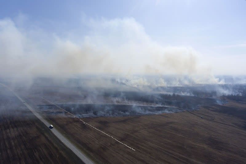 Incendio en la región de Novosibirsk en el sur de Siberia este año 2021 en el que se han registrado cantidades récord de dióxido de carbono | Imagen Kirill Kukhmar / TASS / Getty