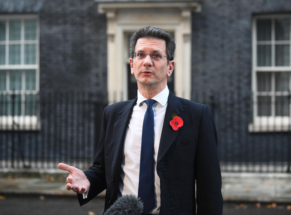 Member of Parliament for Wycombe in Buckinghamshire, Steve Baker in Downing Street London, for a Cabinet meeting amid speculation Prime Minister Boris Johnson will impose a national lockdown in England next week. (Photo by Victoria Jones/PA Images via Getty Images)