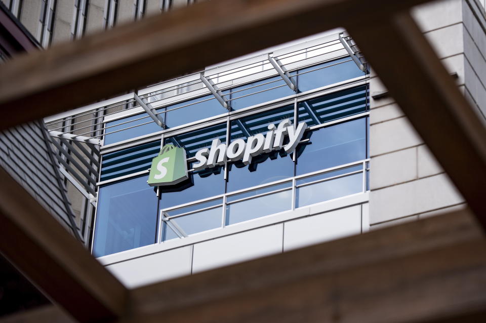 The Ottawa headquarters of Canadian e-commerce company Shopify are pictured on May 29, 2019. Shopify Inc. shares soared as gains in subscriber revenue powered strong second-quarter results that blew past analysts' expectations. THE CANADIAN PRESS/Justin Tang