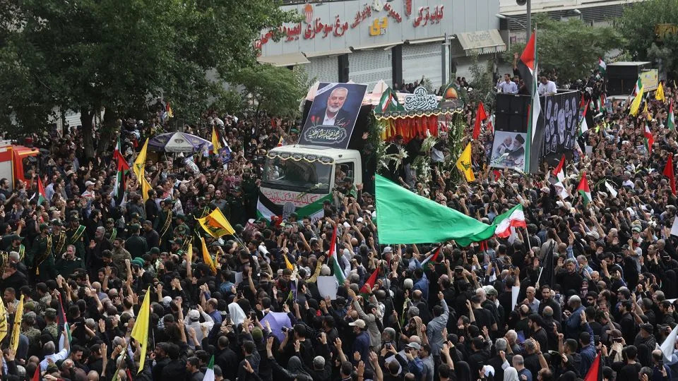 Funeral in Iraq for Hamas leader