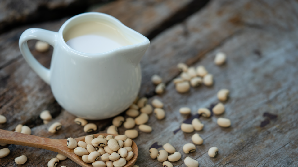<p> For those after a plant-based addition to their cuppa, then soy milk is a particularly hydrating choice. The milk alternative, which is made from soybeans, has a considerable 94 per cent water content. It also contains a similar amount of the antioxidant riboflavin to cows' milk, which <a href="https://www.ncbi.nlm.nih.gov/pmc/articles/PMC7037471/" rel="nofollow noopener" target="_blank" data-ylk="slk:research;elm:context_link;itc:0;sec:content-canvas" class="link ">research</a> has shown it may be protective against certain cancers. </p>