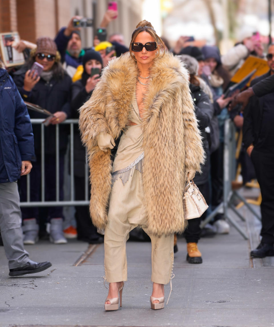 Jennifer Lopez made three outfit changes while appearing on The View in New York City 2024