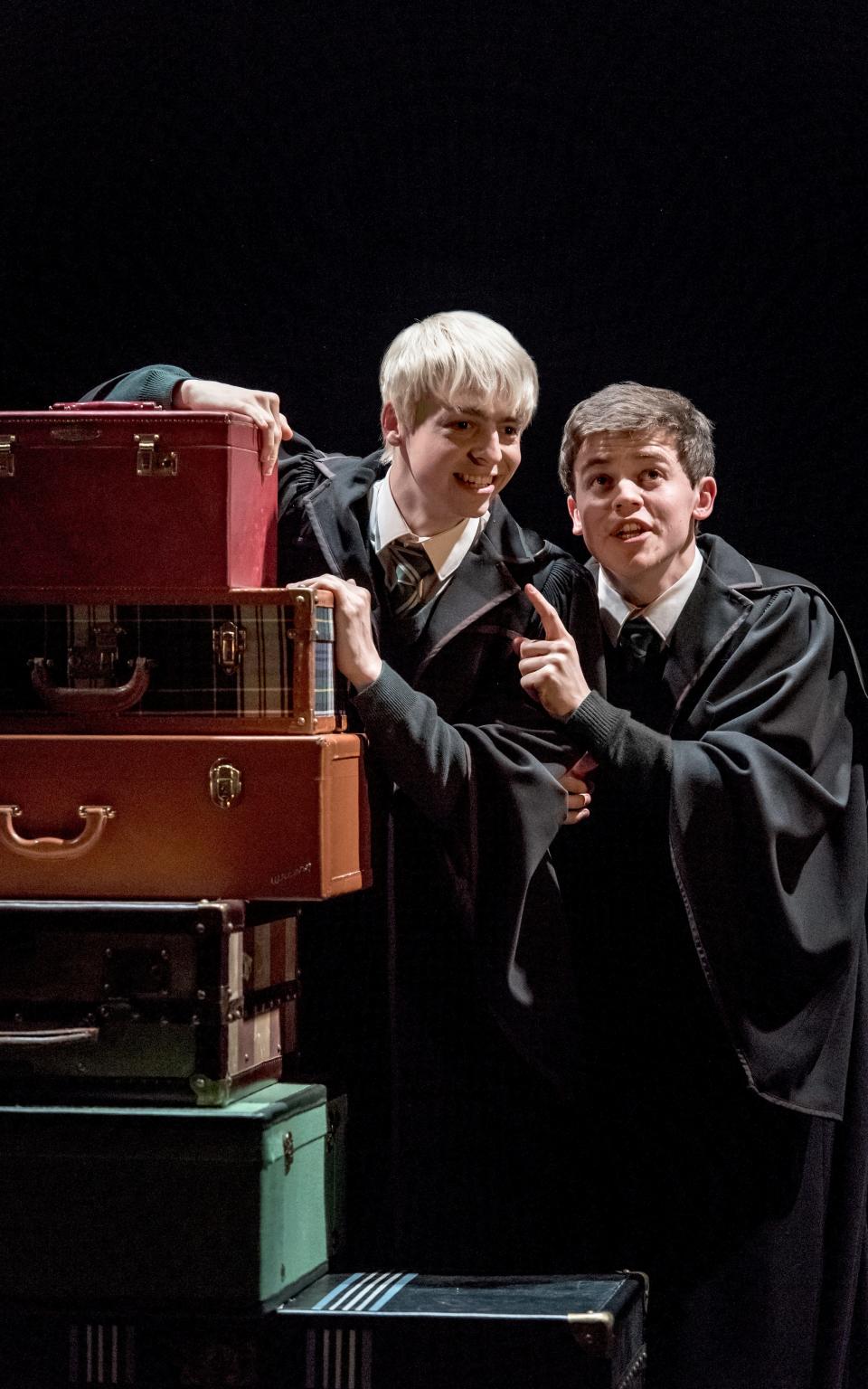 Anthony Boyle (Scorpius Malfoy) and Sam Clemmett (Albus Potter) in Harry Potter and the Cursed Child