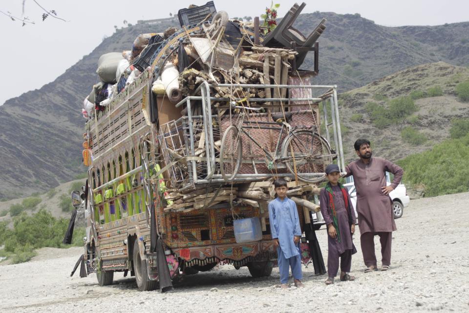 Afghan refugees are seen at the Torkham border crossing between Pakistan and Afghanistan, in Nangarhar Province, Afghanistan,   May 4, 2023. / Credit: Aimal Zahir/Xinhua/Getty