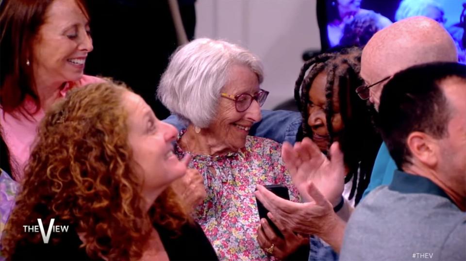 Whoopi Goldberg takes a selfie with a 91-year-old 'The View' audience member