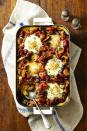 <p>Breakfast for dinner, anybody? Soft and supple polenta help make mushrooms feel toothier than they've ever been before.</p><p><em><a href="https://www.goodhousekeeping.com/food-recipes/a42214/mushroom-ragu-and-polenta-egg-bake-recipe/" rel="nofollow noopener" target="_blank" data-ylk="slk:Get the recipe »;elm:context_link;itc:0;sec:content-canvas" class="link ">Get the recipe »</a></em> </p>