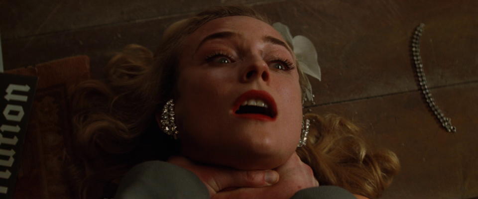 Diane Kruger is strangled by Quentin Tarantino for this Inglourious Basterds scene