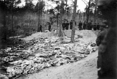 波蘭，蘇聯，卡廷大屠殺，納粹德國。（維基百科）