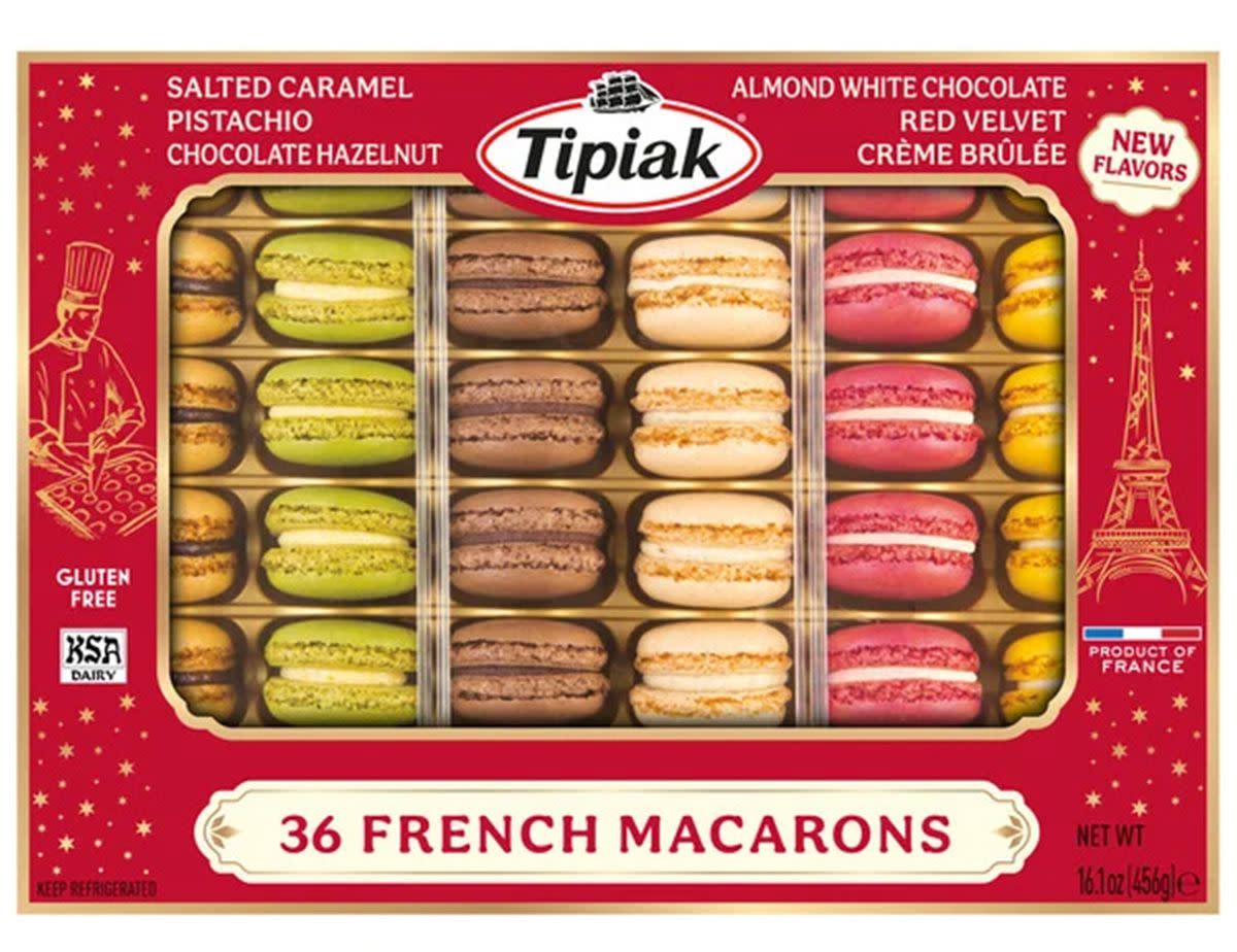 A box of Tipiak French Macarons Variety against a white background