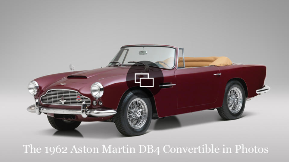 A 1962 Aston Martin DB4 Series IV Convertible.