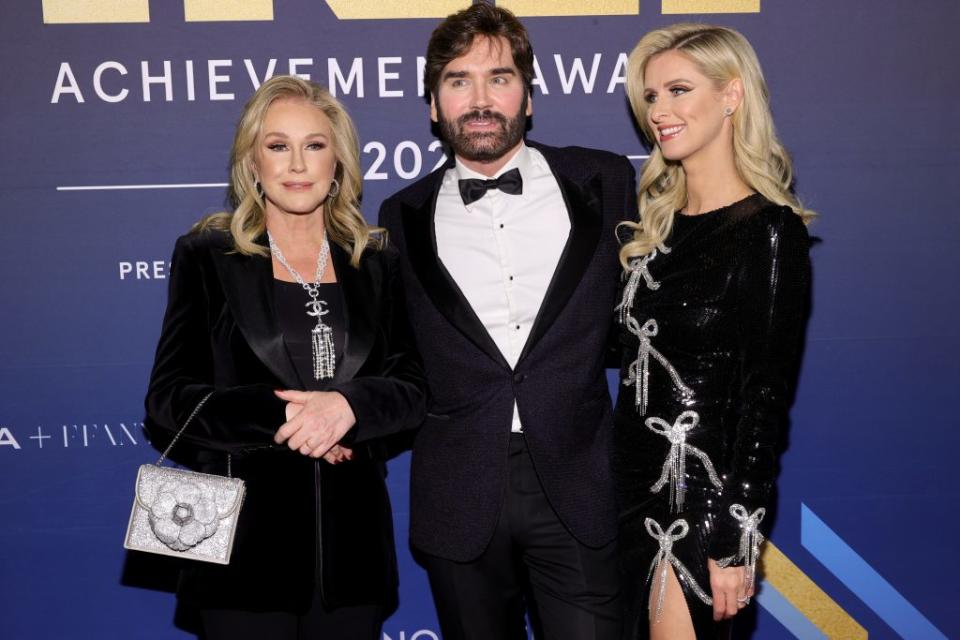 Kathy Hilton, Michael Atmore and Nicky Hilton attend the 2021 Footwear News Achievement Awards. - Credit: Getty Images for Footwear News