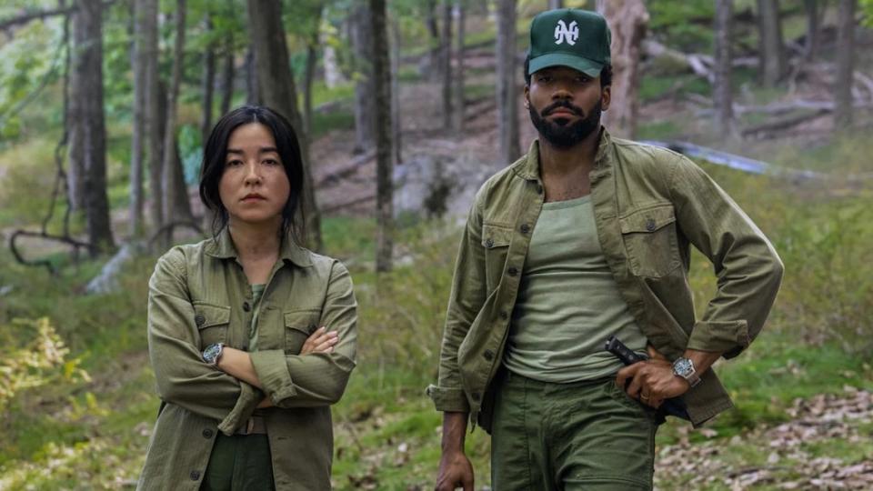 Maya Erskine and Donald Glover in “Mr. & Mrs. Smith” (Prime Video)